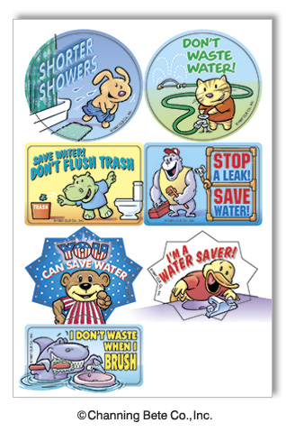 Water Conservation Stickers